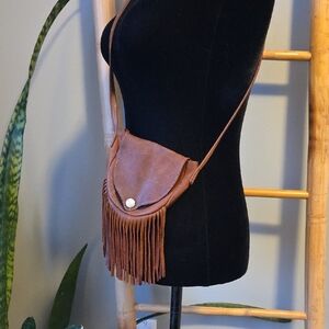 Vintage Fringed Crossbody Pouch